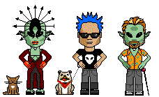 Our new punk and alien friends